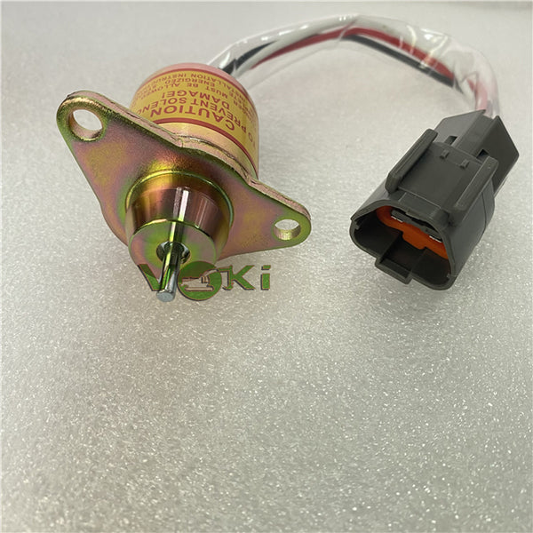 119233-77932 Fuel Shutoff Solenoid Valve Yanmar 1503ES-12S5SUC12S Woodward 12V Stop Solenoid
