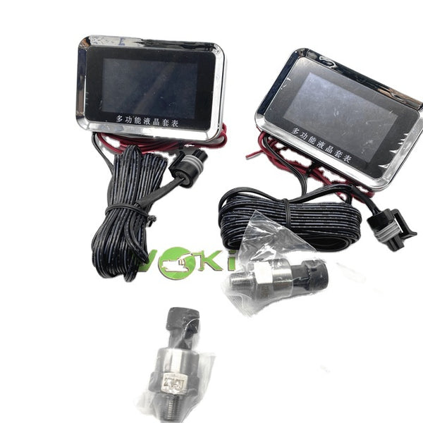 3 Functions Water Temperature Gauge Oil Pressure Voltage Gauges Meter Engine Hour Meter Cord Length 10 FT