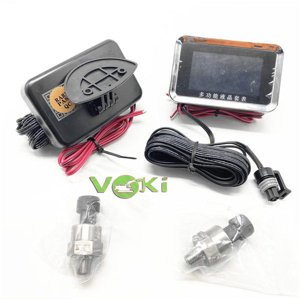 3 Functions Water Temperature Gauge Oil Pressure Voltage Gauges Meter Engine Hour Meter Cord Length 10 FT